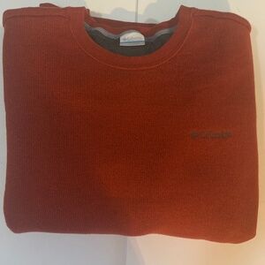 Columbia knit sweatshirt burnt orange size xl